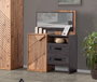 Hanah Home Cómoda Antik Antracita y Marrón